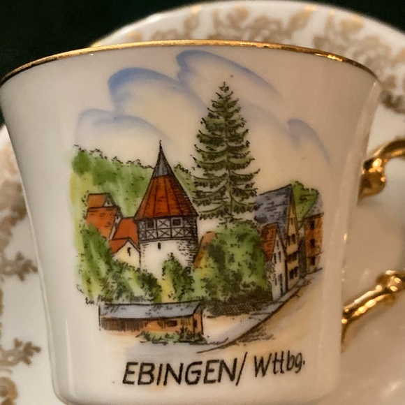 Ebingen/Wttbg Gerold porcelain Demitasse cup and saucer - Picture 3 of 5